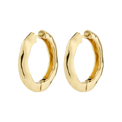 Believe Recycled Hoop Earrings - Gold