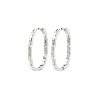 Star recycled hoops - Silver