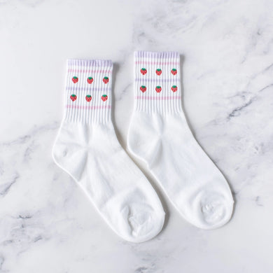 Strawberry Striped Socks