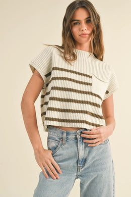 All or Nothing Knit Top - Olive