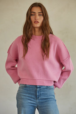 Without a Stitch Sweater - Pink