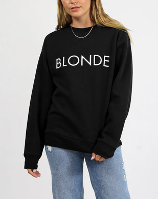 Blonde Classic Crewneck Sweater - Black