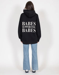 Babes Supporting Babes Big Sister Hoodie - Black