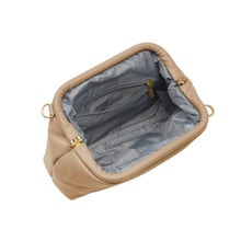 Bubbly Recycled Vegan Leather Clutch - Sand