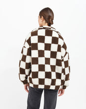 Brunette The Label - Checkerboard Sherpa Jacket