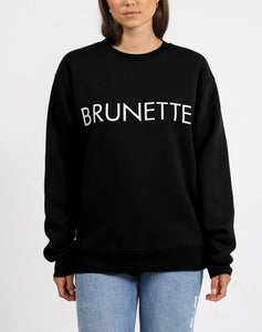 Brunette Classic Crewneck Sweater - Black