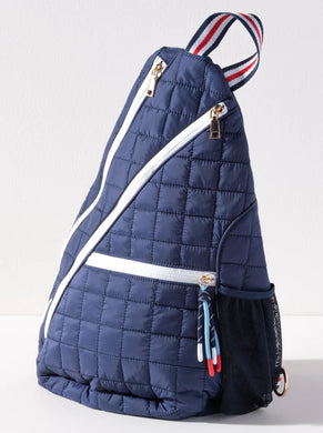 Ezra Quilted Sling Bag - Navy