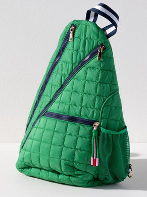 Ezra Quilted Sling Bag - Green