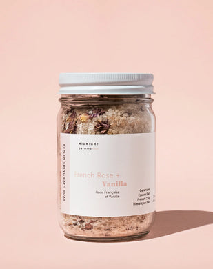 French Rose + Vanilla Replenishing Bath Soak - 12 oz.