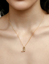 Cowboy Boot Necklace - Gold