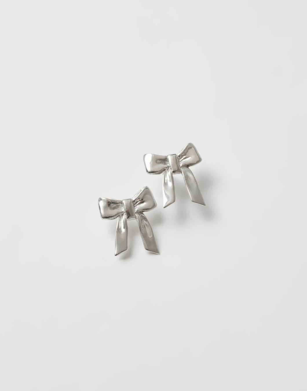 Small Bow Studs - Silver