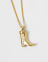 Cowboy Boot Necklace - Gold