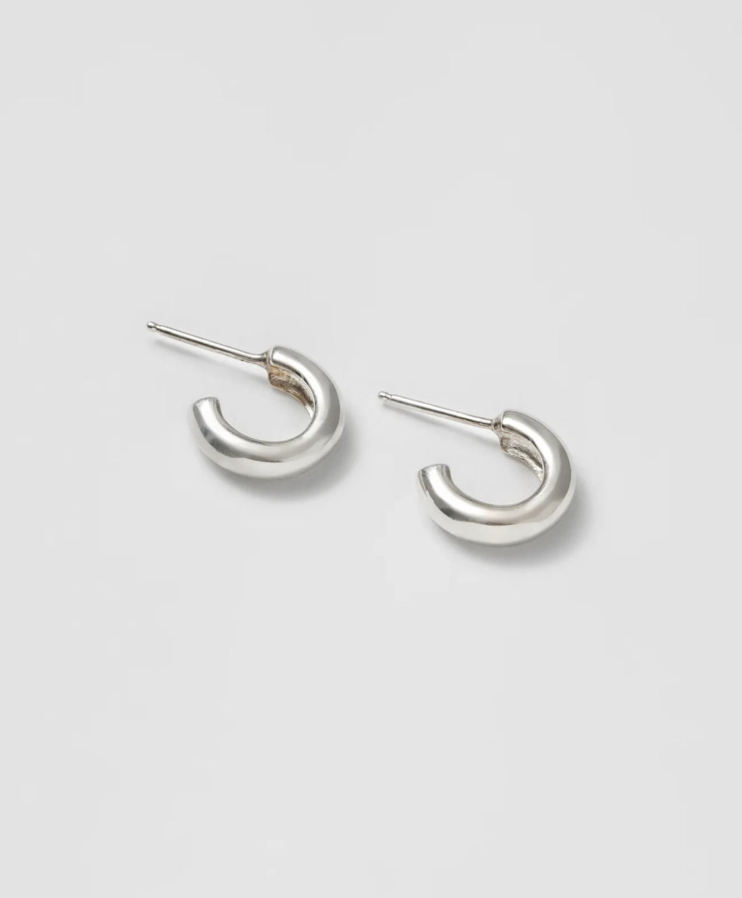 Small Abbie Hoops - Silver