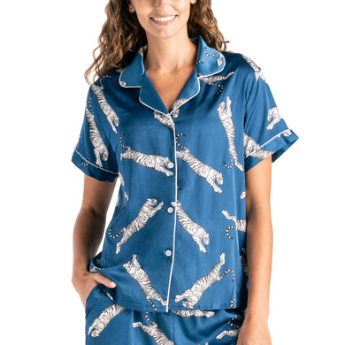 Beauty Sleep Satin Pajama Top - Easy Tiger