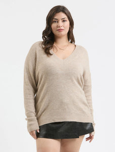 On A Mission Sweater - Light Taupe