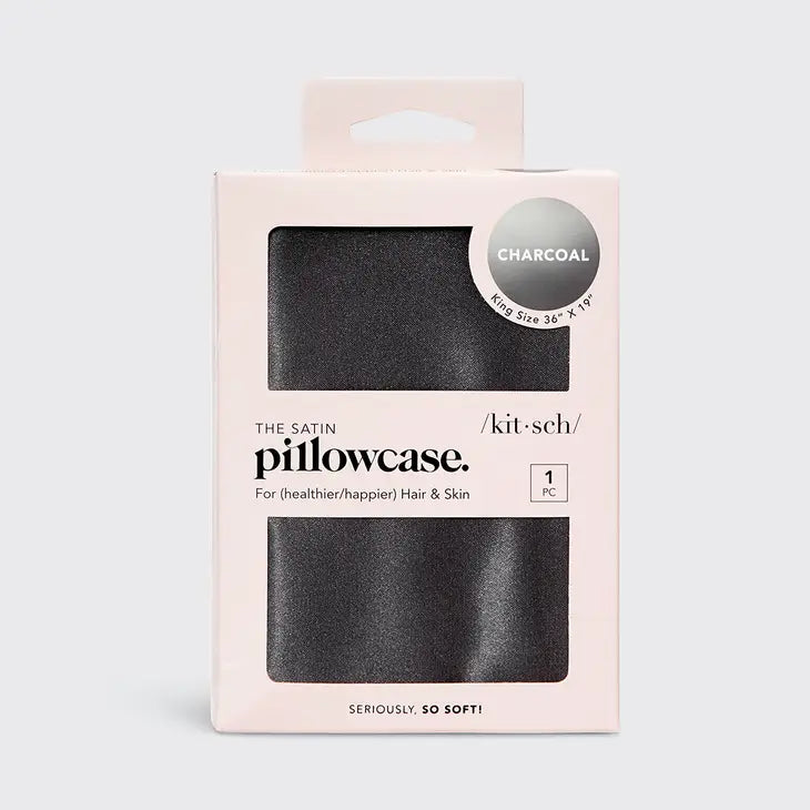 Satin Pillowcase King - Charcoal