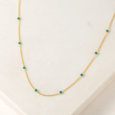 Sorrento Gemstone Necklace - Green Onyx