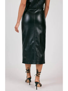 New Era - Faux Leather Maxi Skirt