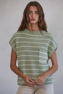 On the Daily Knit Top - Sage