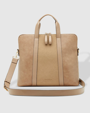 Rhodes Suede Laptop Bag - Frappe